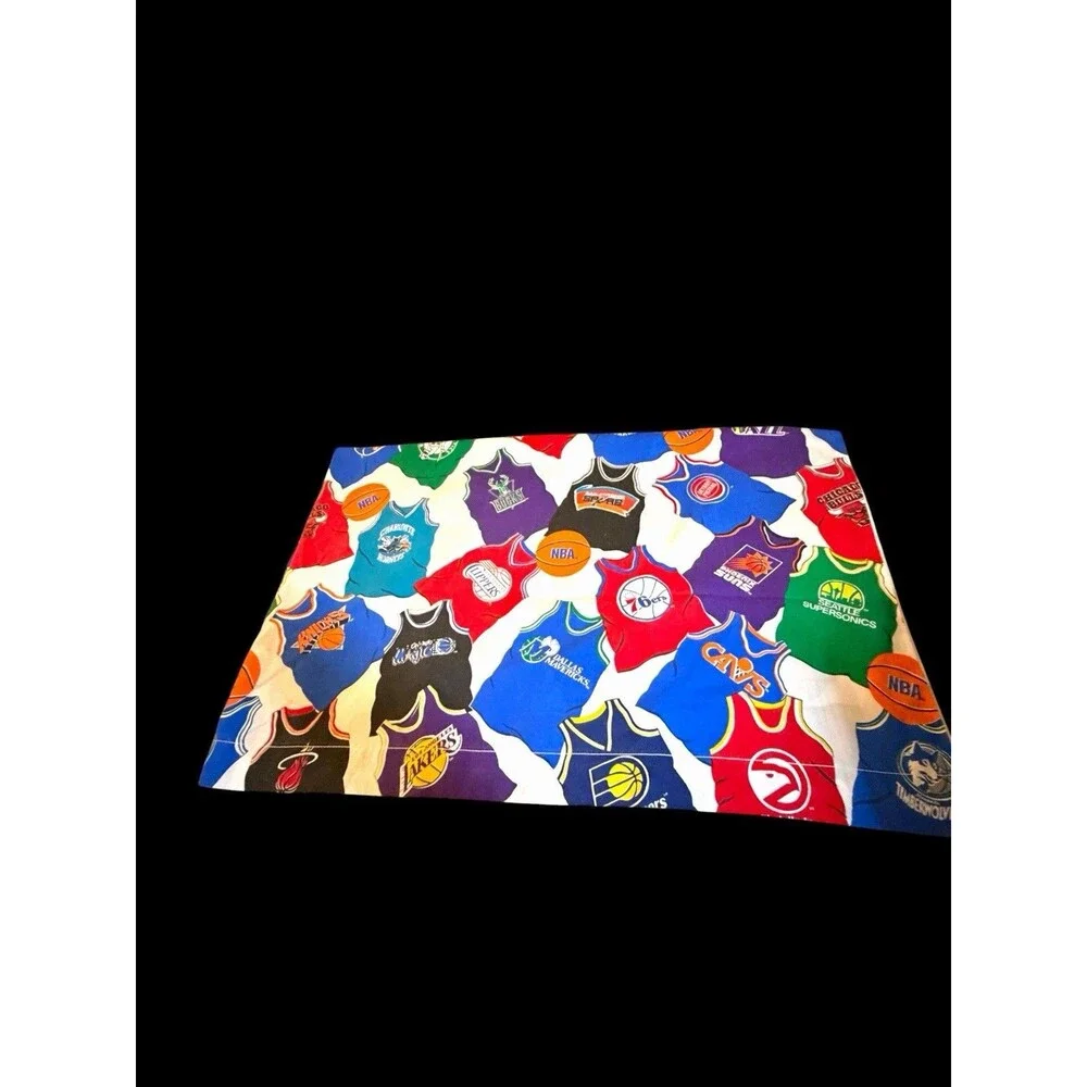 Vtg 1990s NBA Basketball Full Standard Sheet Flat Sheet Only